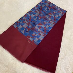 Vintage Christian Dior Silk and Wool Scarf